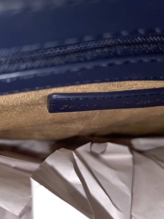 Betsey Johnson Blue Floral Embroidered Straw Tote with Scarf - Picture 4 of 5